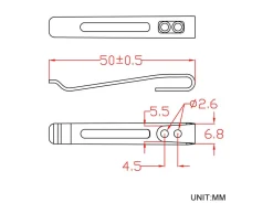 Black Stainless Steel Clip CA-05A-V1