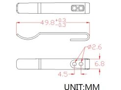 Black Stainless Steel Clip CA-07A