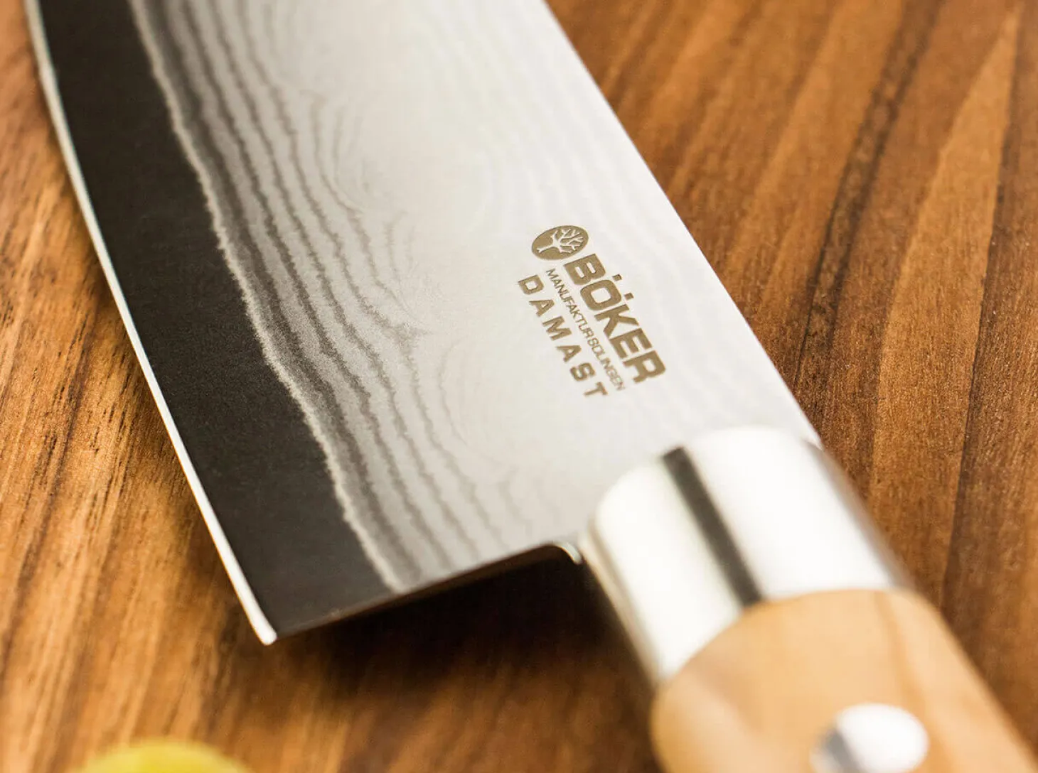 Damast Olive Chefmesser Klein