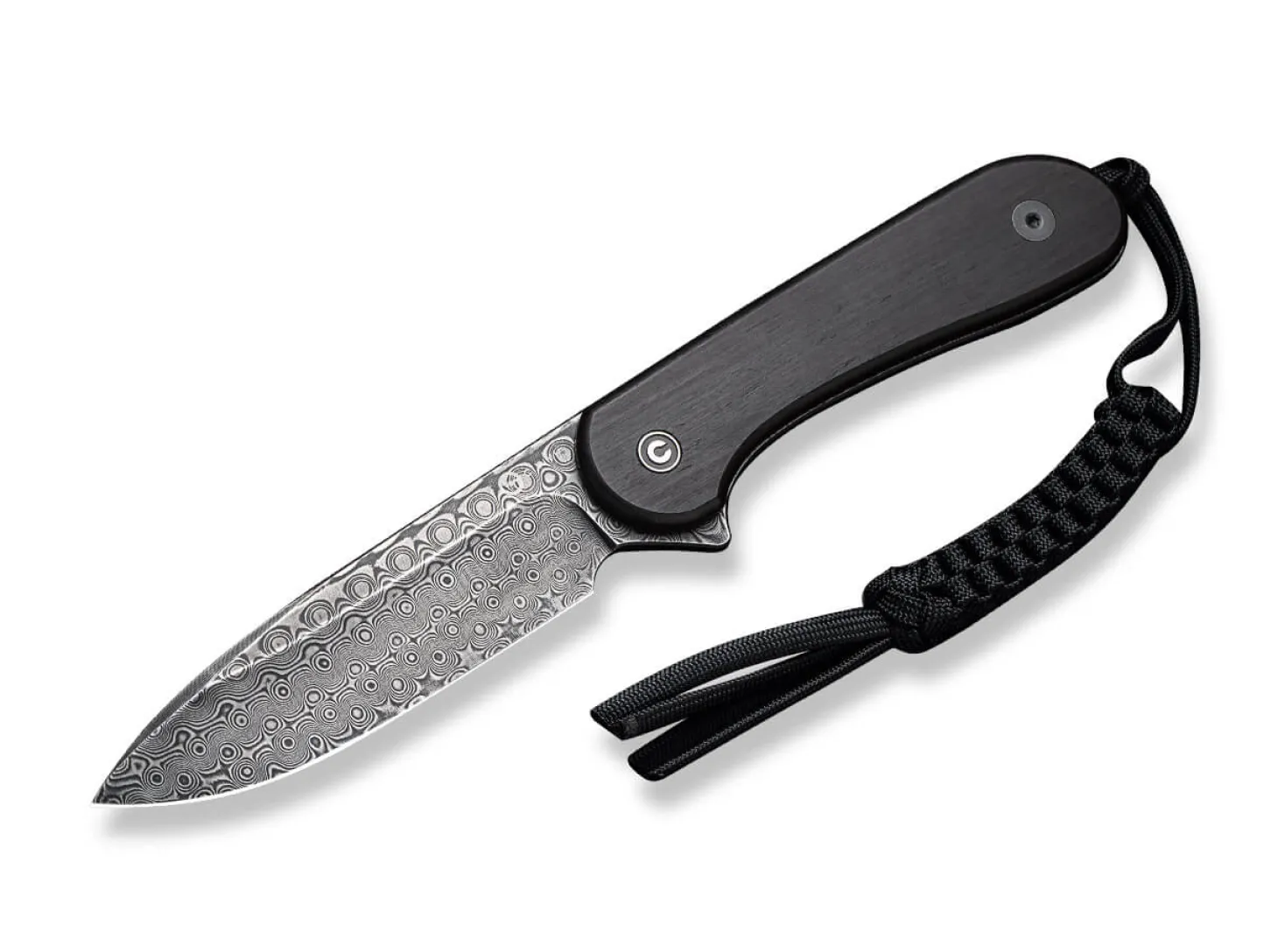 Fixed Blade Elementum Ebony Damascus