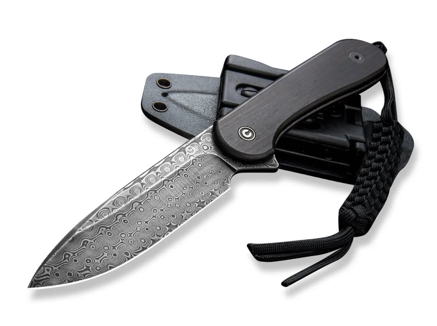 Fixed Blade Elementum Ebony Damascus