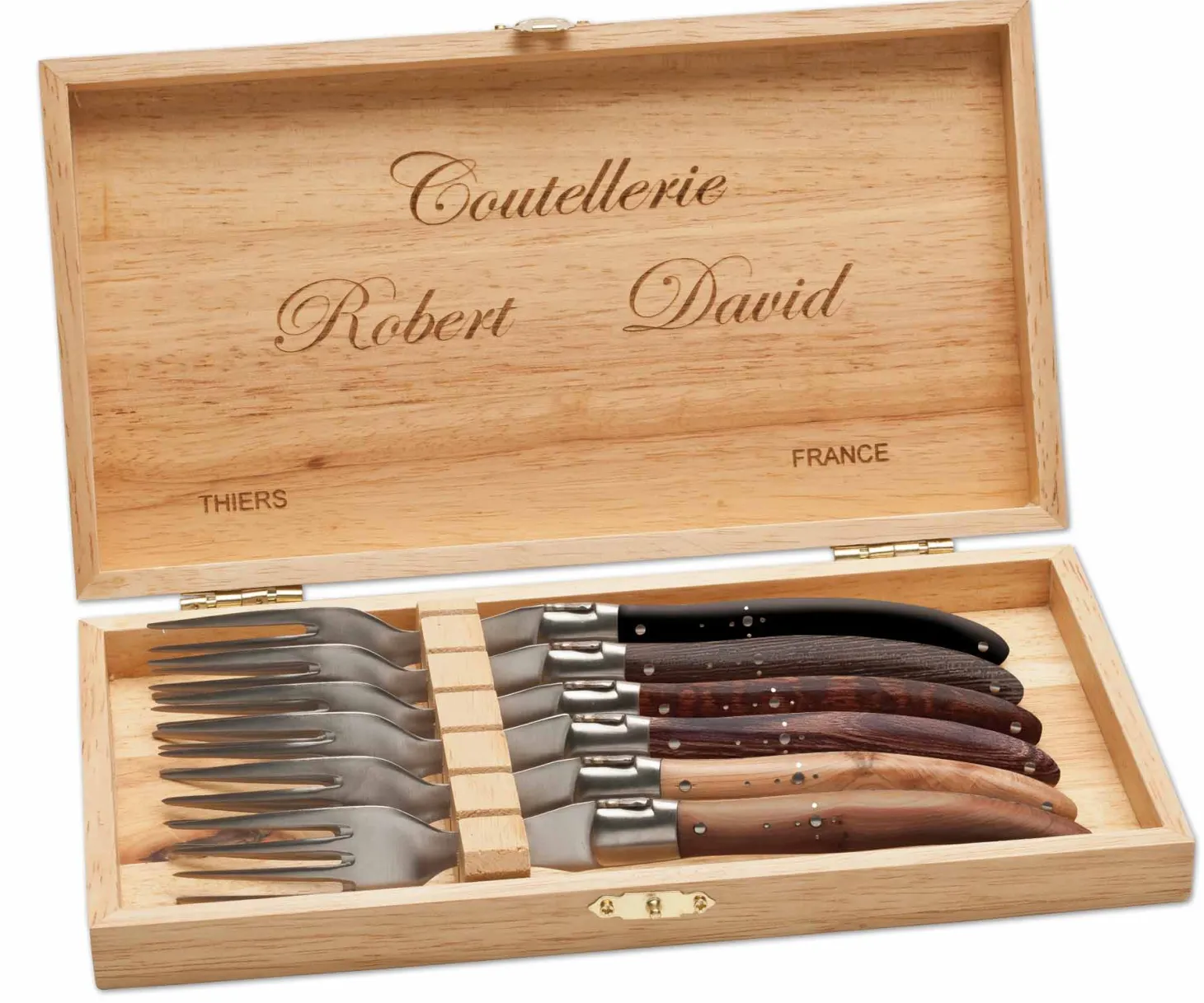 Holzvariation Steakgabel Set