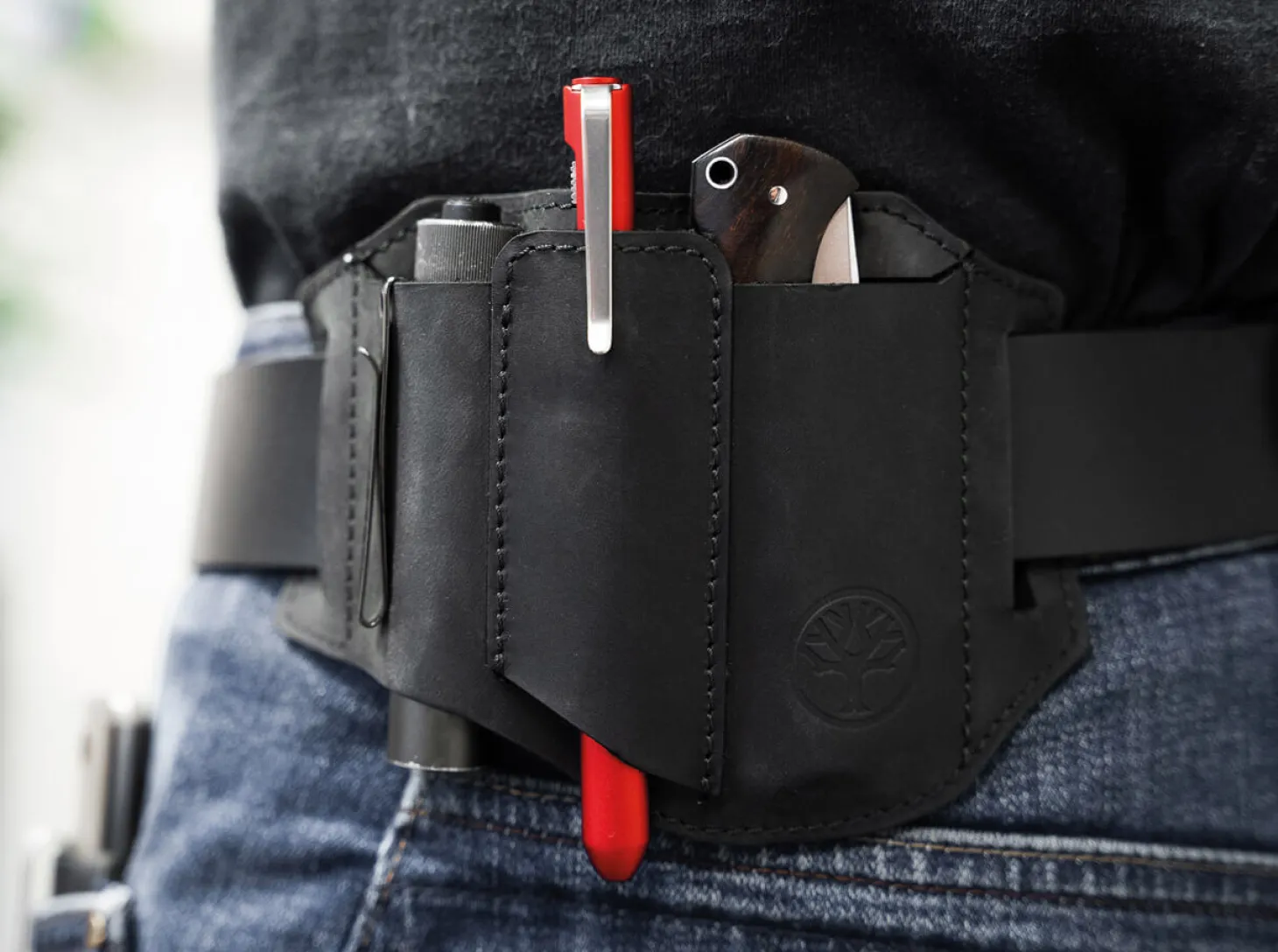 Lederholster ED-Three Schwarz
