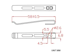 Plain Stainless Steel Clip CA-06B-V1
