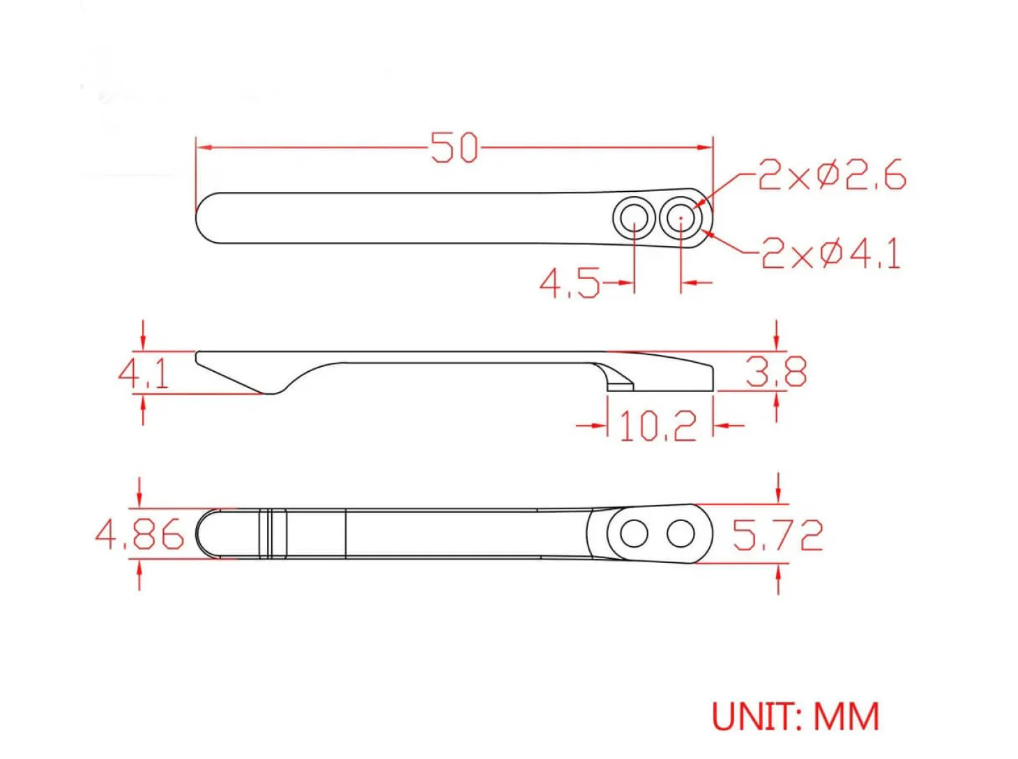 Plain Titanium Clip T001A