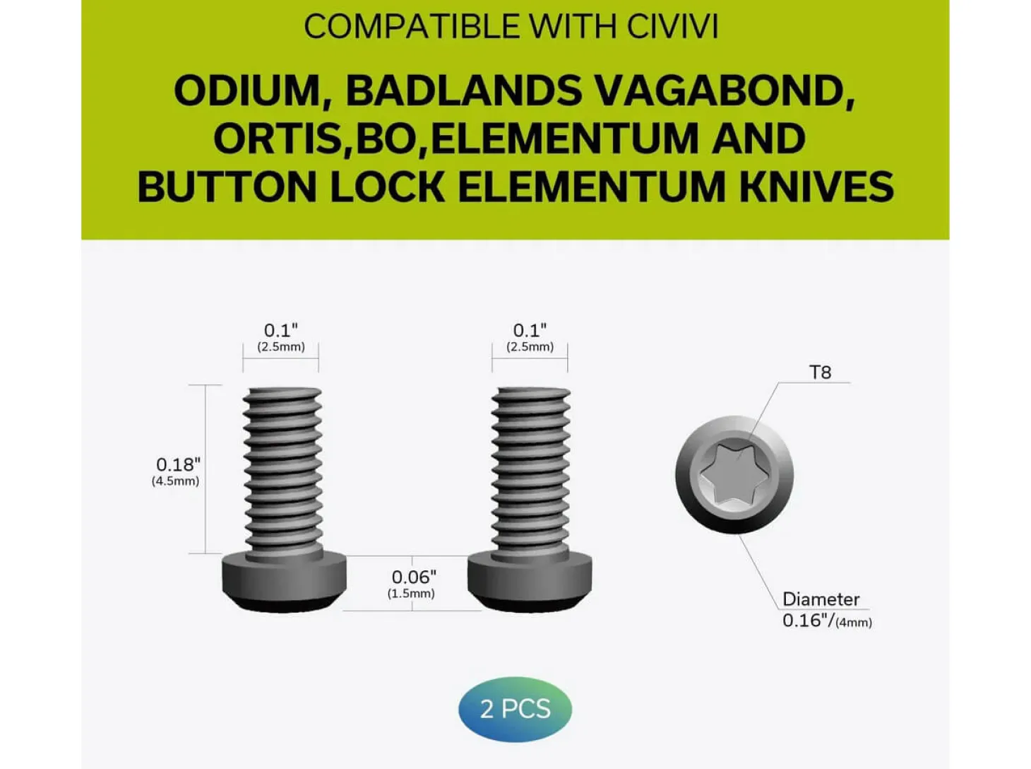 Plain Titanium Clip T001A