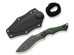 Vaquita II Micarta Green Damascus